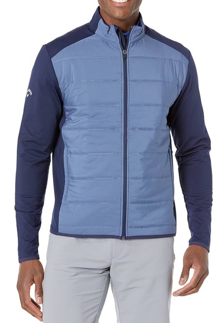 Callaway Mens XL Ultrasonic Quilted Front Jacket Weather Series Navy